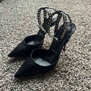 Christian louboutin grommet point heels